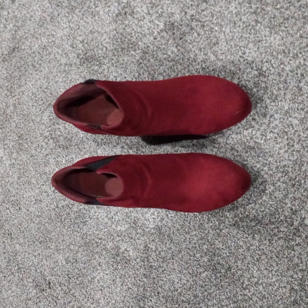 Suede Wedge Heel Woman Booties